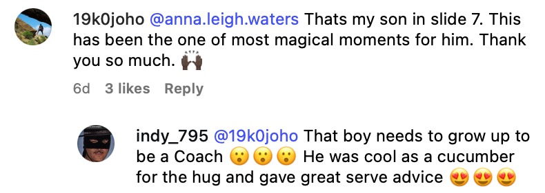 Festus replied to a celebratory post from Anna Leigh, which was 
